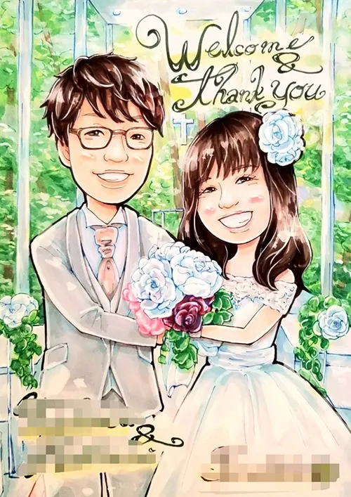 似顔絵ウェルカムボード