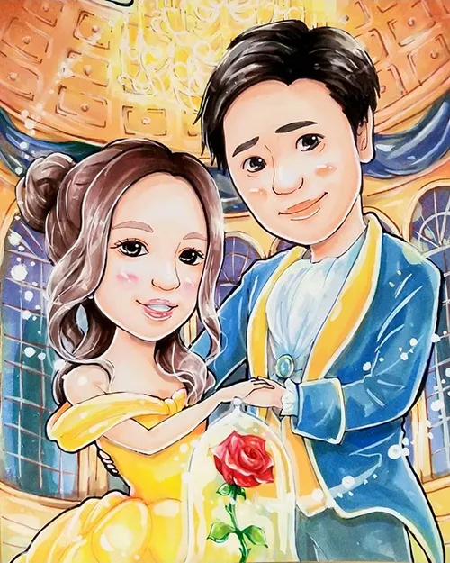 コスプレ風似顔絵ウェルカムボード