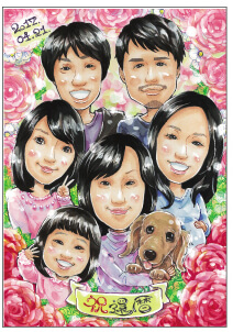 「かっつん」作の還暦似顔絵02