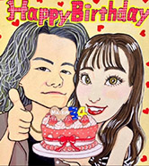 kayachiが誕生日祝い似顔絵