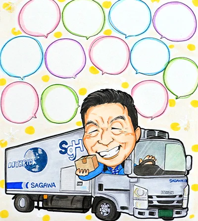 あんめぐが描いた寄せ書き似顔絵