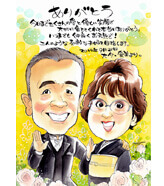 「金井かすみ」作の似顔絵サンクスボード