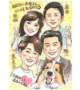 「Mamoru」作の似顔絵サンクスボード