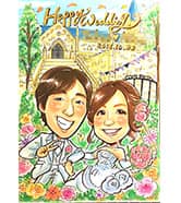 「146」作のチャペル背景のウェルカムボード