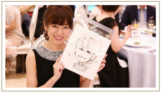 ブライダル即興似顔絵