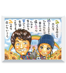 rioka作の夫婦のポエム似顔絵