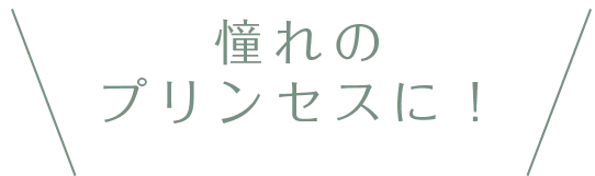 憧れのプリンセスに！